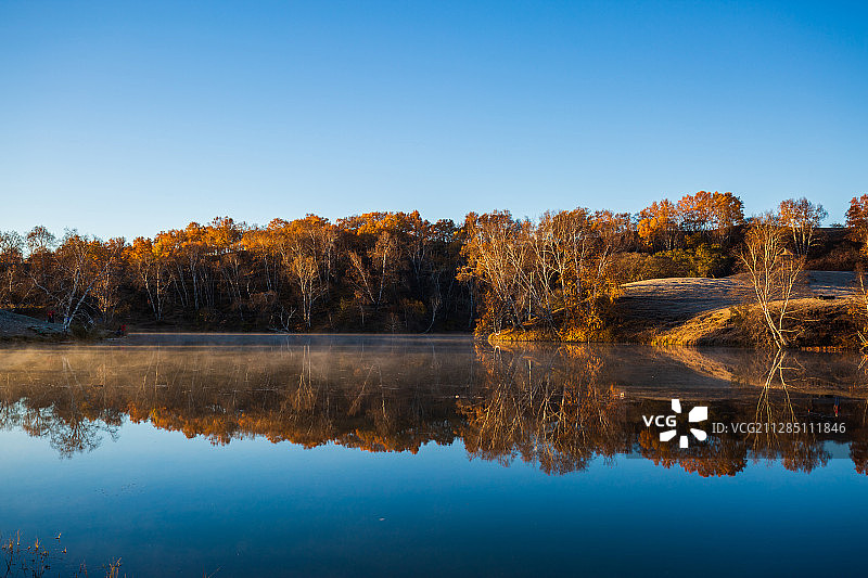 内蒙古坝上公主湖晨曦图片素材