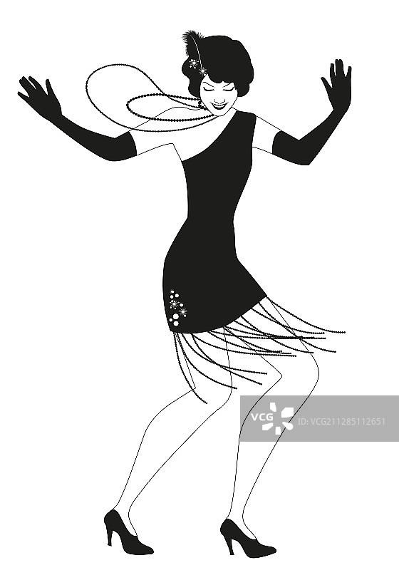 有趣的穿着复古服装的飞女郎图片素材