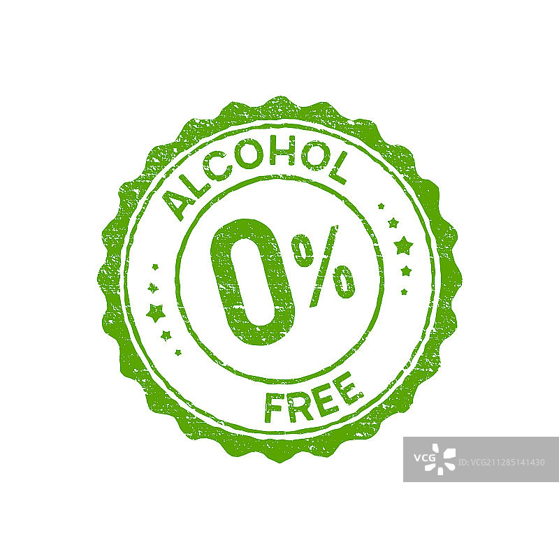 零酒精圆形复古图标印章图片素材