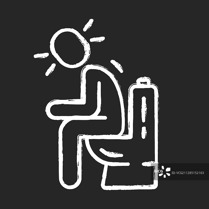 腹泻便秘粉笔图标图片素材