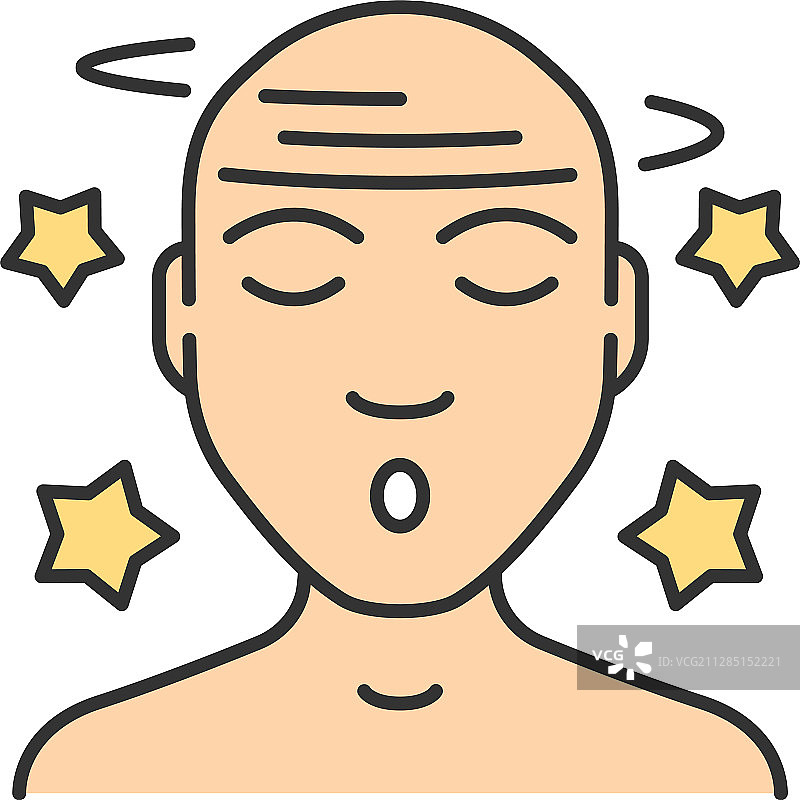 头晕彩色图标图片素材