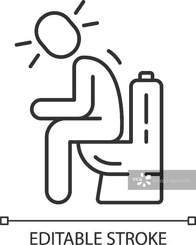 腹泻便秘线性图标图片素材