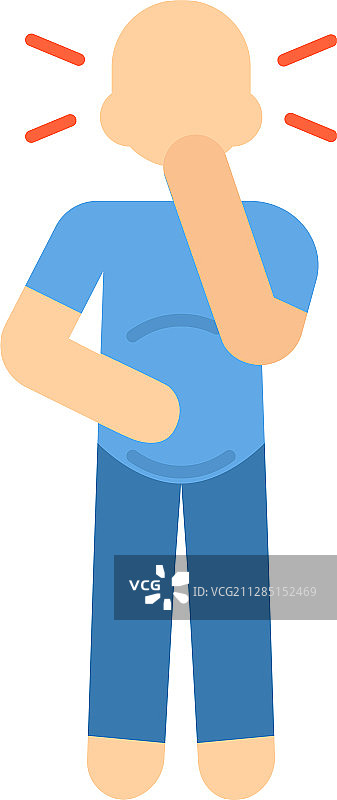 恶心扁平设计长阴影彩色图标图片素材