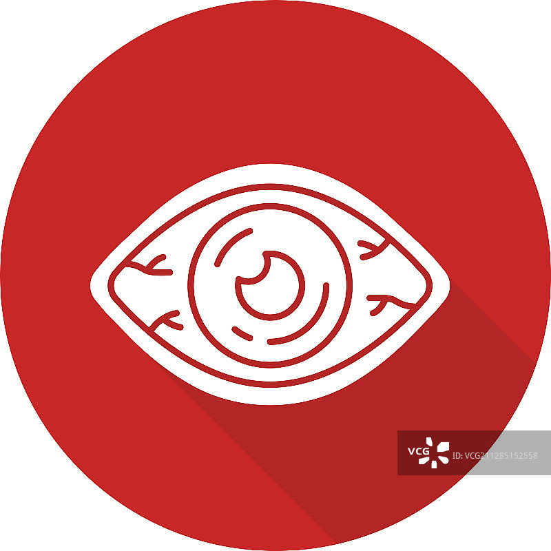 过敏性结膜炎扁平设计长阴影图片素材