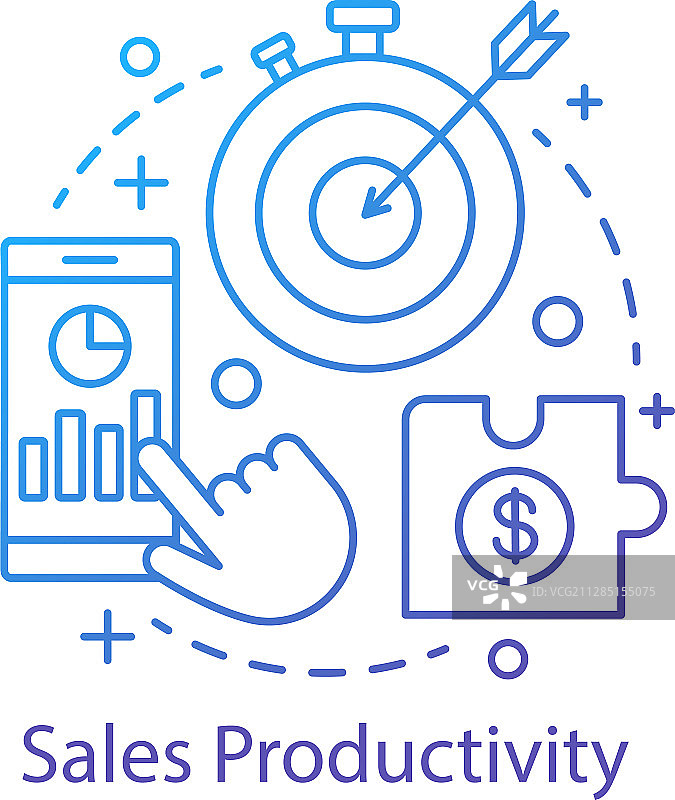 销售生产力概念图标图片素材