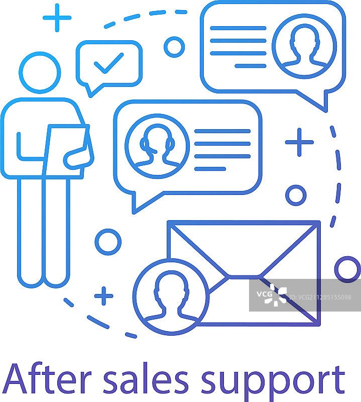 售后支持概念图标图片素材