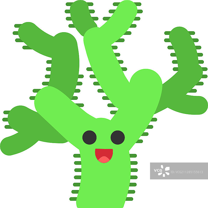 泰迪熊仙人掌扁平风长阴影设计图片素材