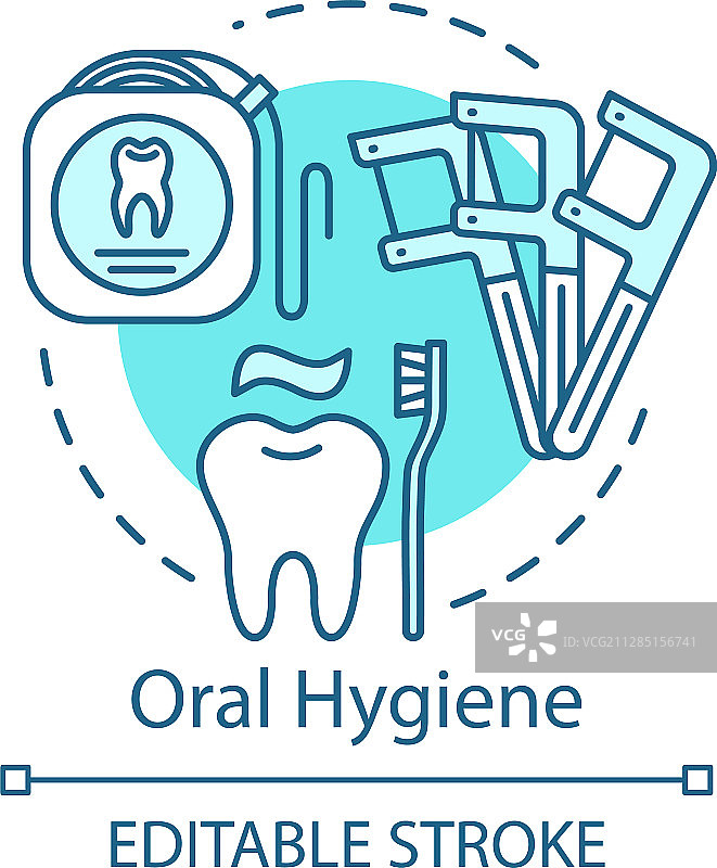口腔卫生概念图标图片素材