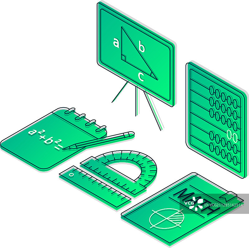 数学2.5D彩色图片素材