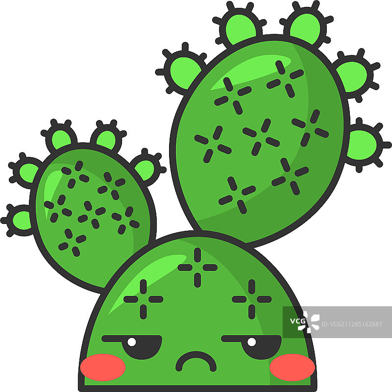 可爱的仙人掌卡通形象图片素材