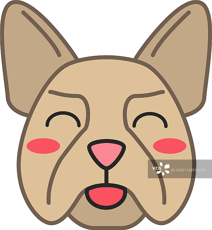 可爱的法斗犬卡通形象图片素材