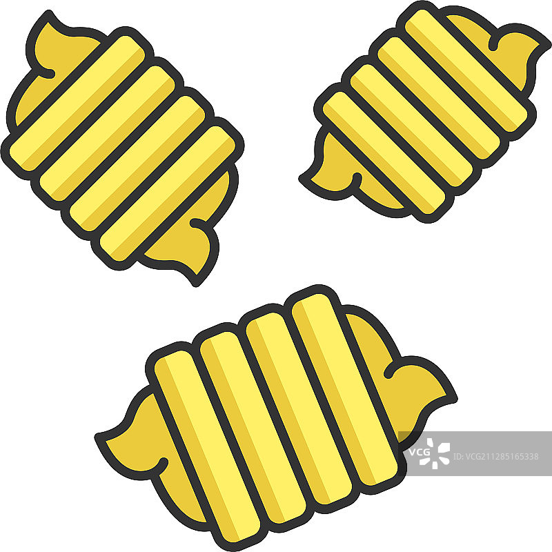 彩色意大利卷面图标图片素材