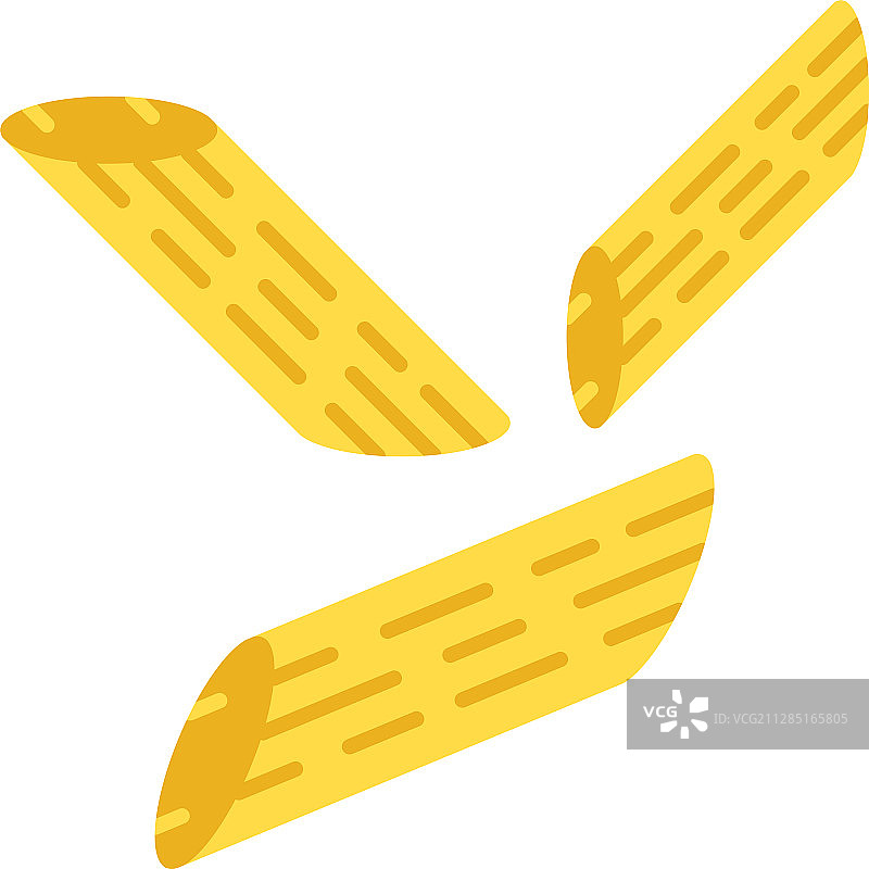 扁平风格长阴影通心粉图标图片素材