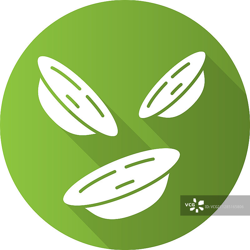 猫耳朵面扁平风长阴影标志图片素材