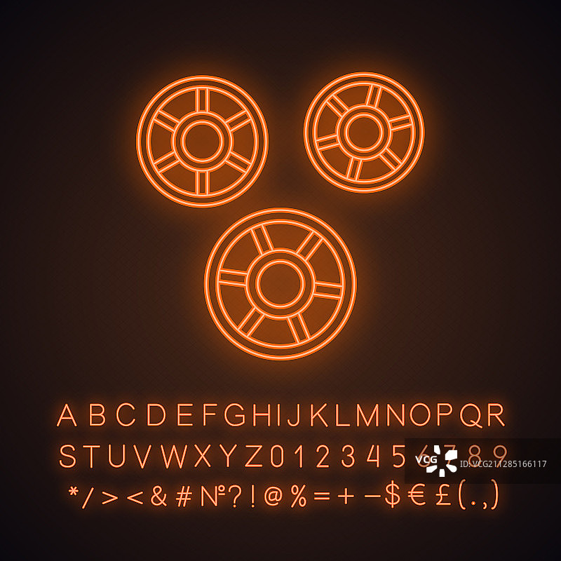 意大利面霓虹灯图标图片素材