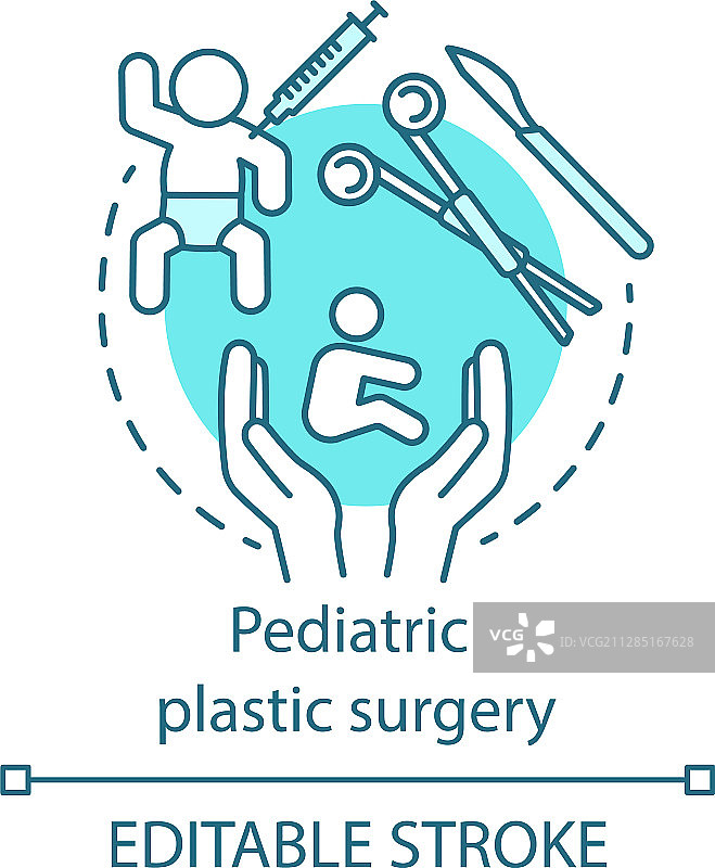 儿科整形外科概念图标图片素材
