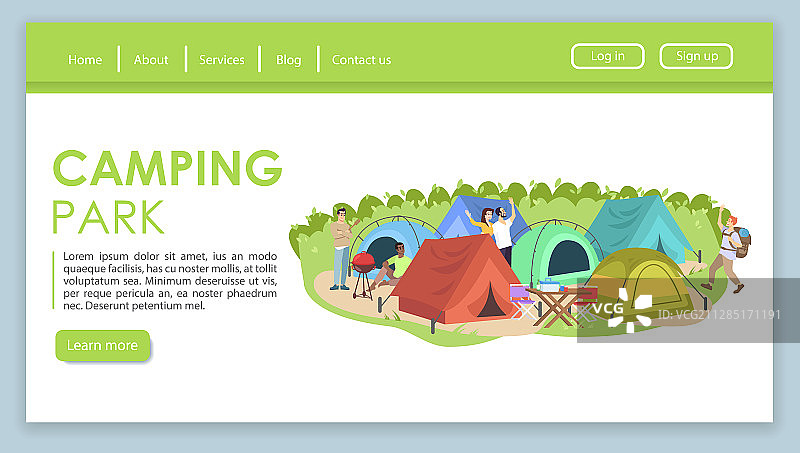 露营节启动页模板图片素材