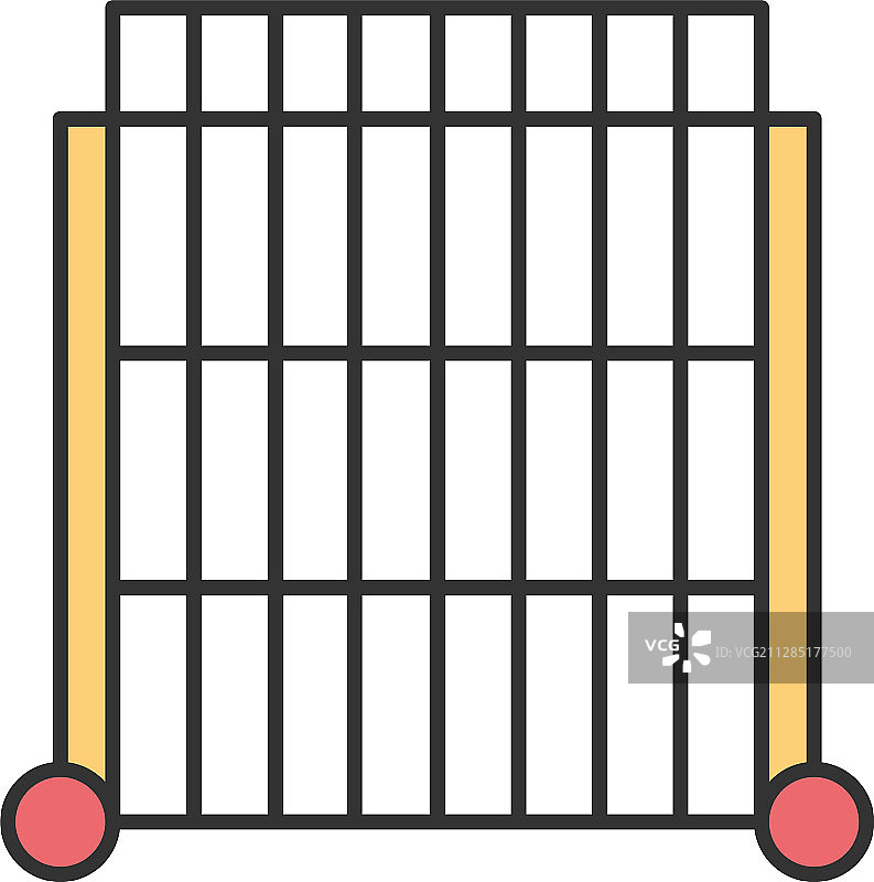专业板球挡网彩色图标图片素材