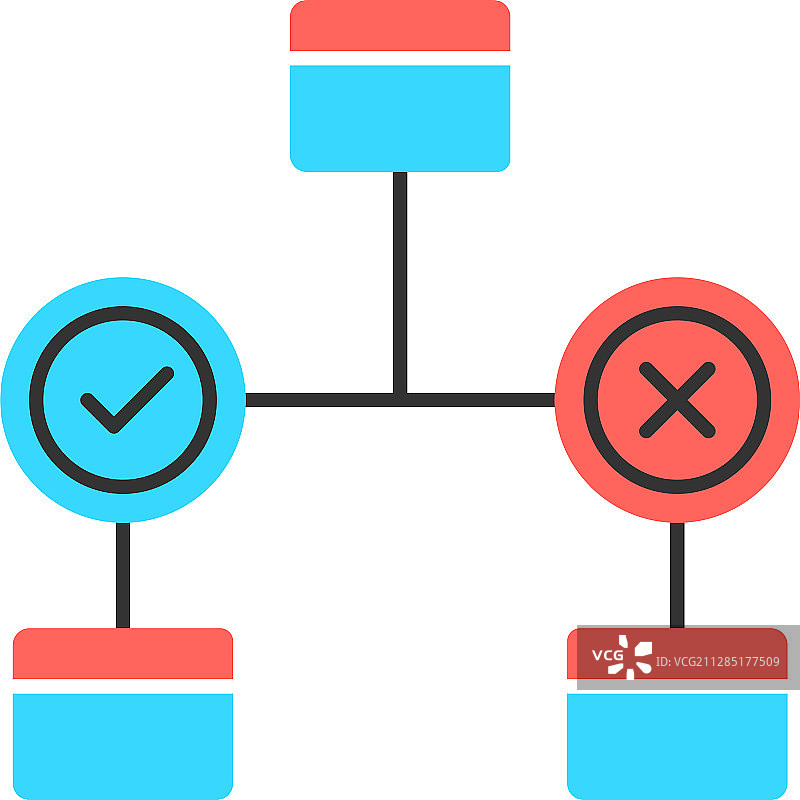 彩色决策图图标图片素材