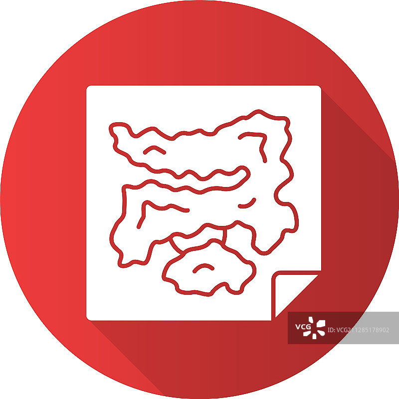 扁平长阴影游戏地图标志图片素材