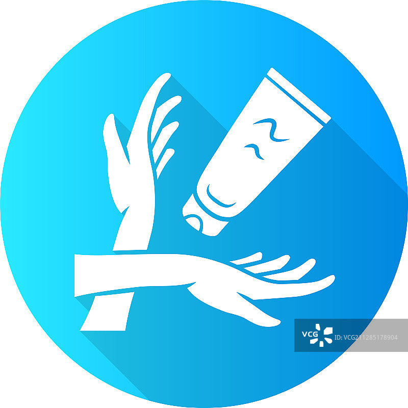 扁平风格长阴影护手霜标志图片素材