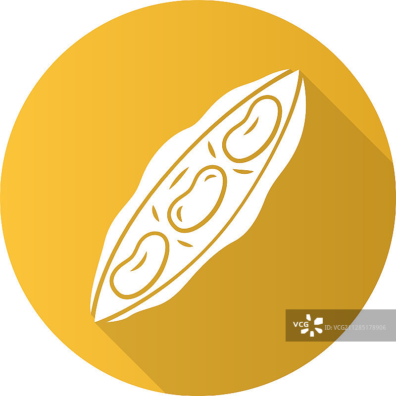 杂豆扁平设计长阴影图标图片素材