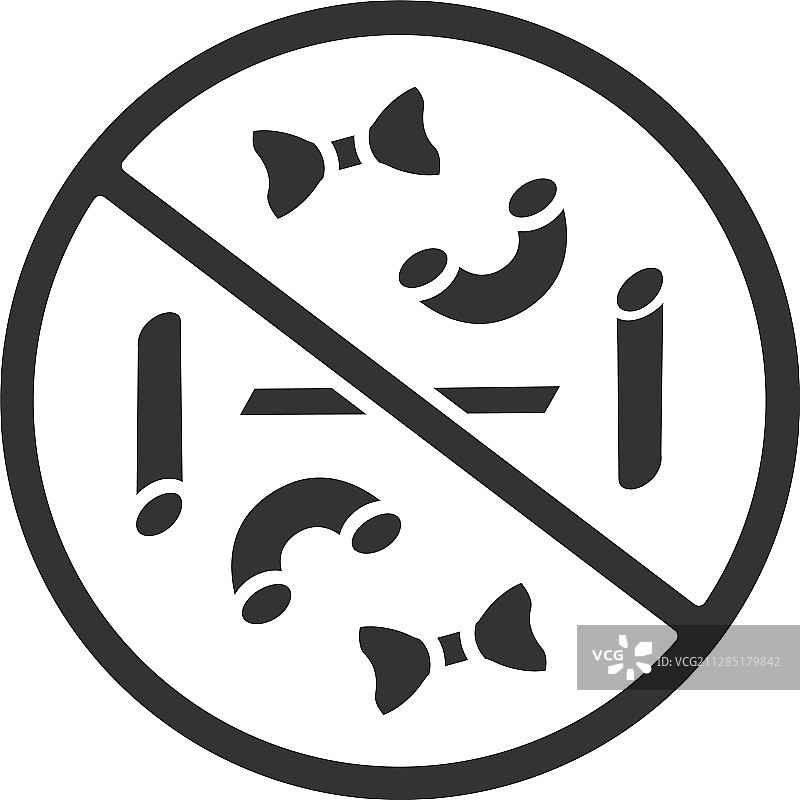 禁止食用意大利面标志图片素材
