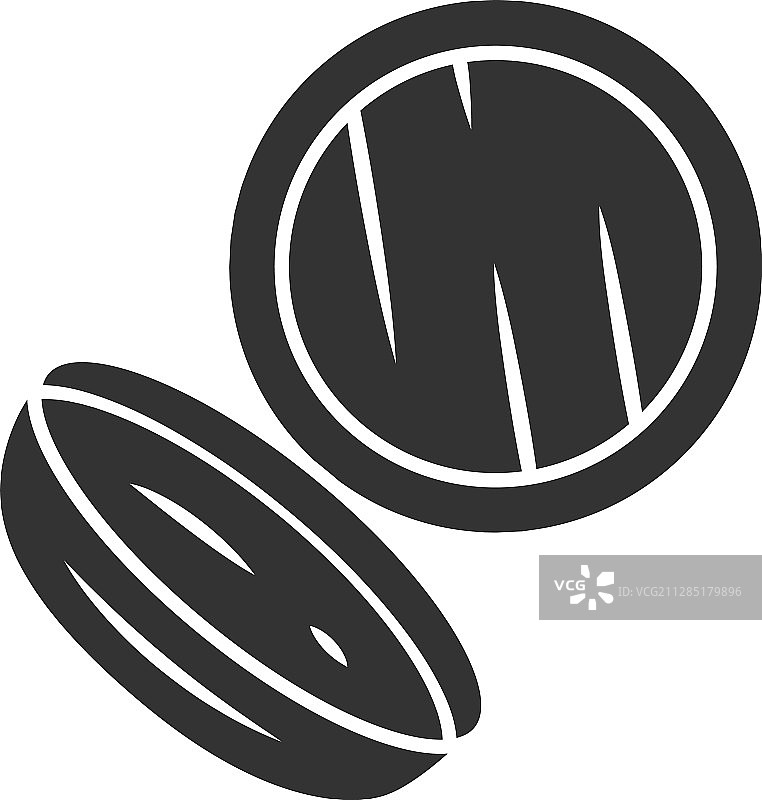 粉饼盒轮廓标志图片素材