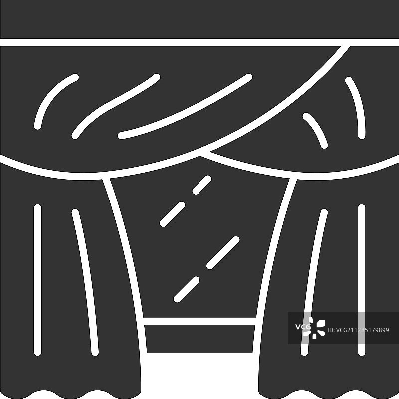 窗帘面板字形图标图片素材