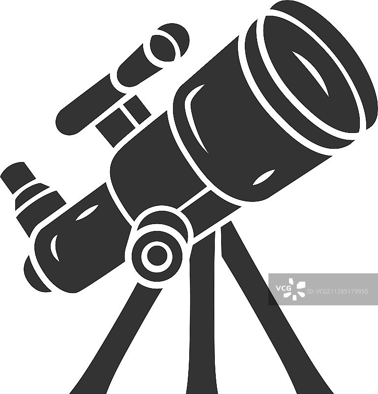 用于观测星体的望远镜图标图片素材