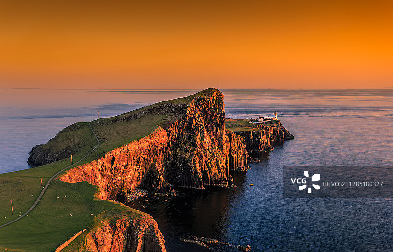 英国苏格兰天空岛内斯特角灯塔 Neist Point图片素材