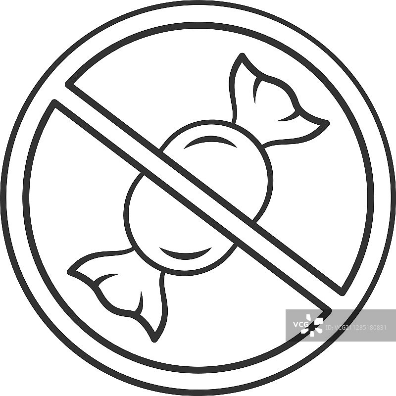 无糖产品线性图标糖尿病饮食图片素材