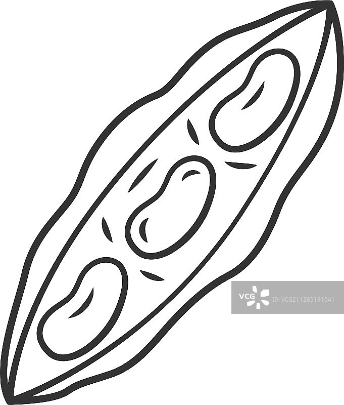 菜豆线性图标图片素材