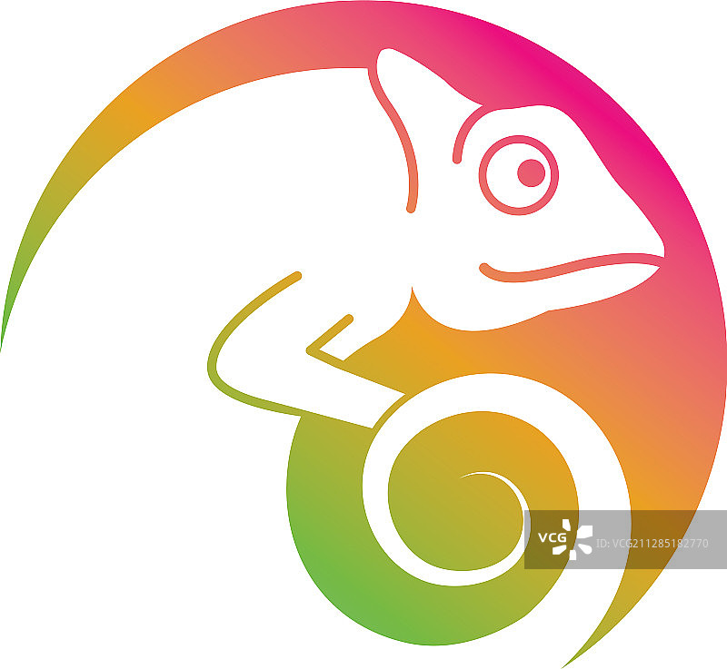 变色龙图标logo设计图片素材