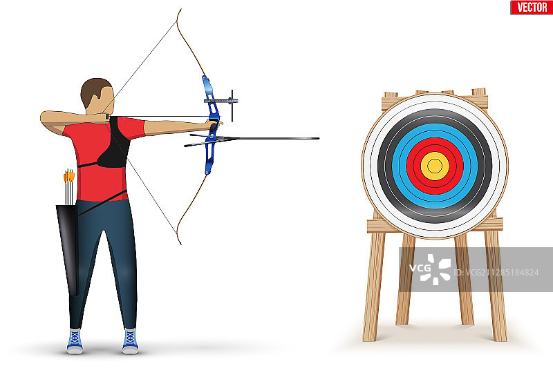 弓箭射击运动男子图片素材