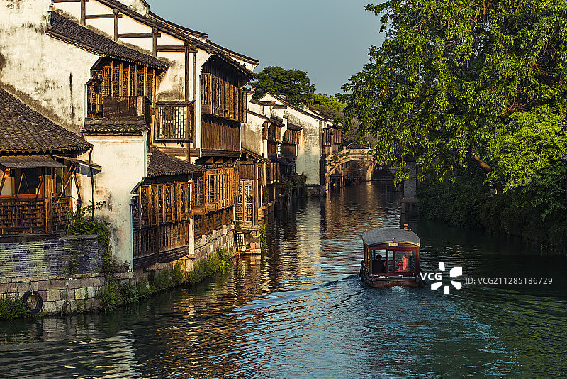 中国嘉兴乌镇标志性景观图片素材