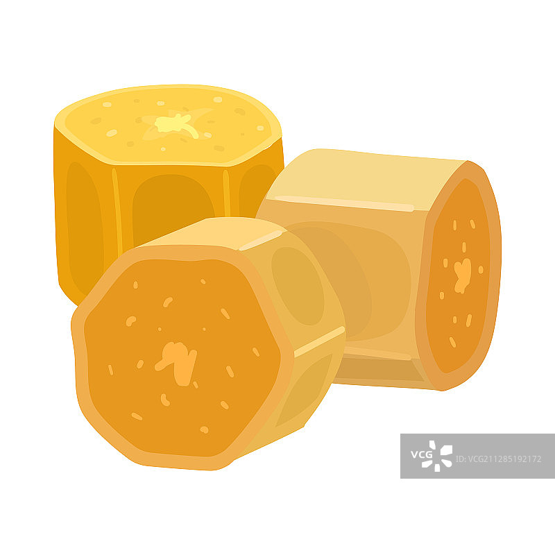 孤立的立方体和手杖符号图形图片素材