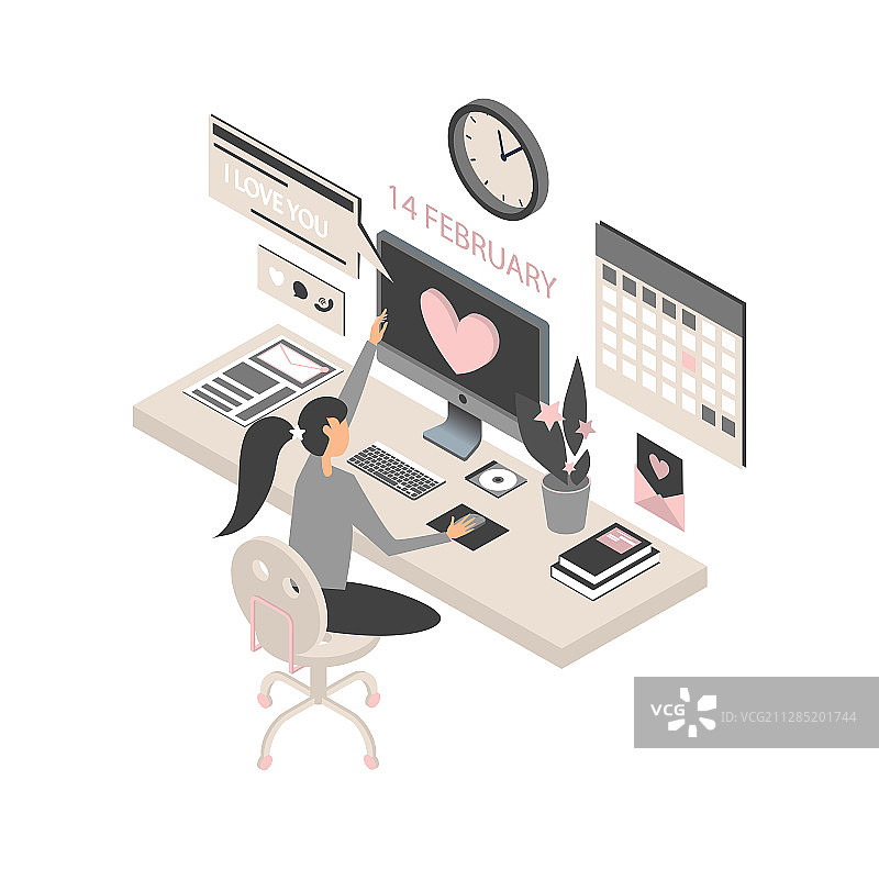 网络异地情人节图片素材