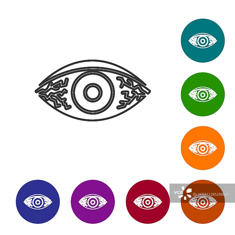 病毒或细菌感染引起的红眼病图片素材