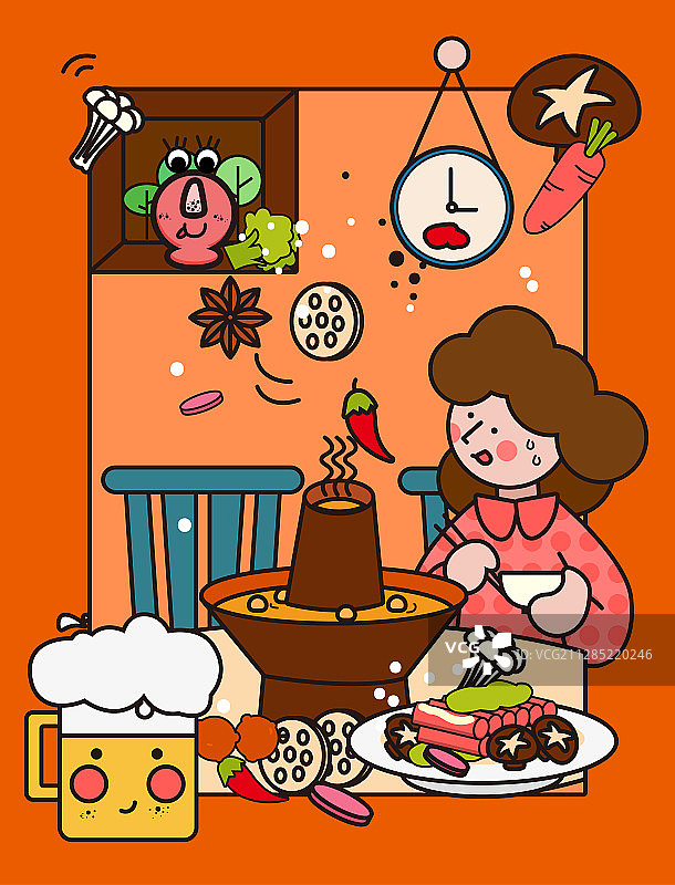 扁平风插画图片素材