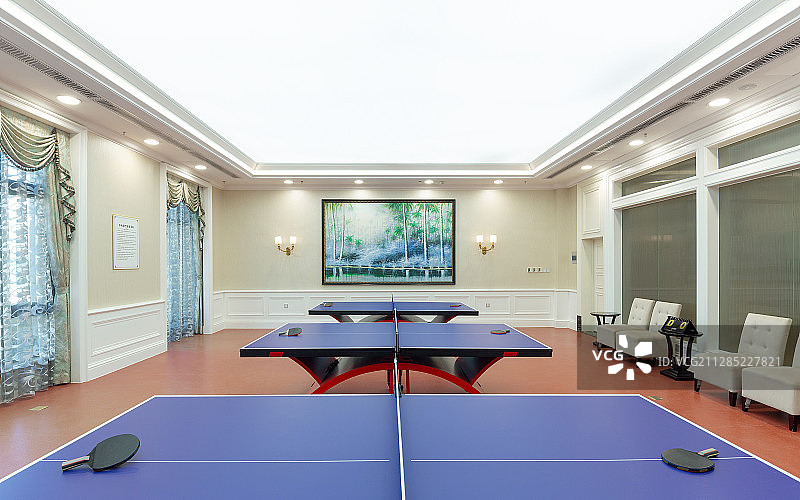 会所乒乓球室图片素材