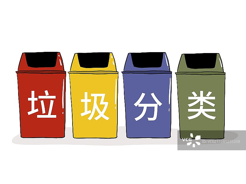 插画：垃圾分类图片素材