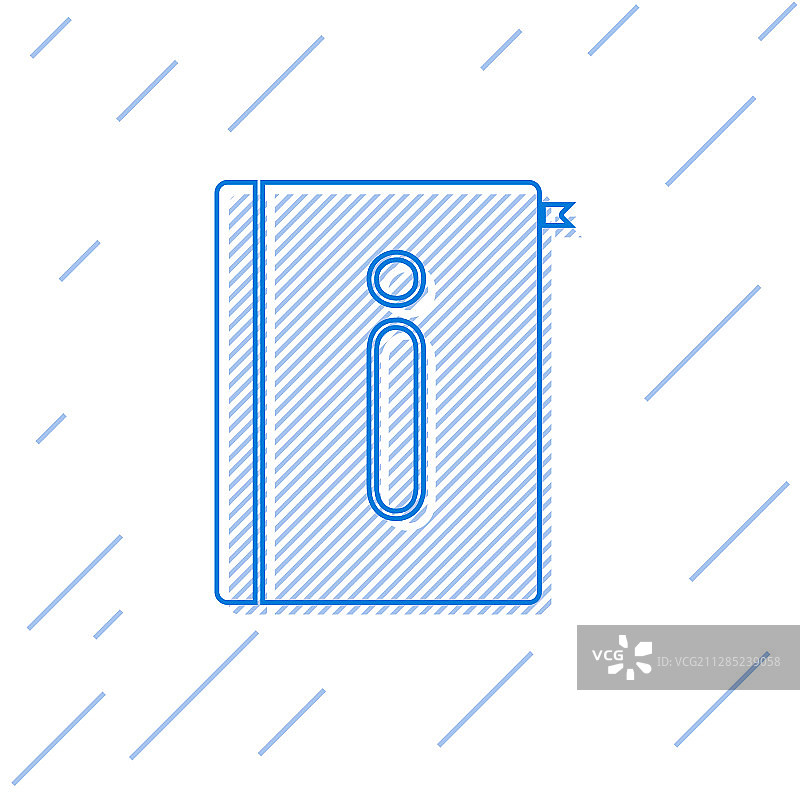 白色背景上的蓝色线条用户手册图标图片素材