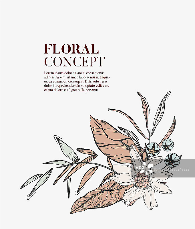 浪漫优雅的野花花束图片素材