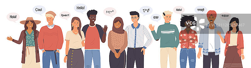 用不同语言问候图片素材