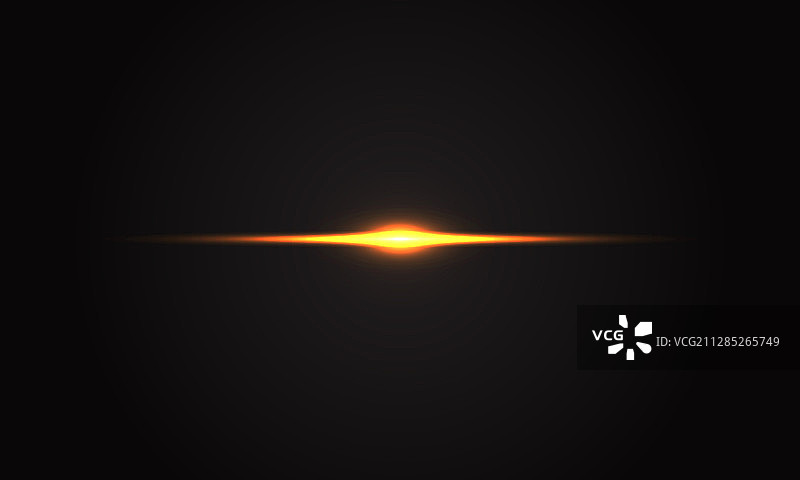 黑色背景上的抽象黄色光晕效果图片素材