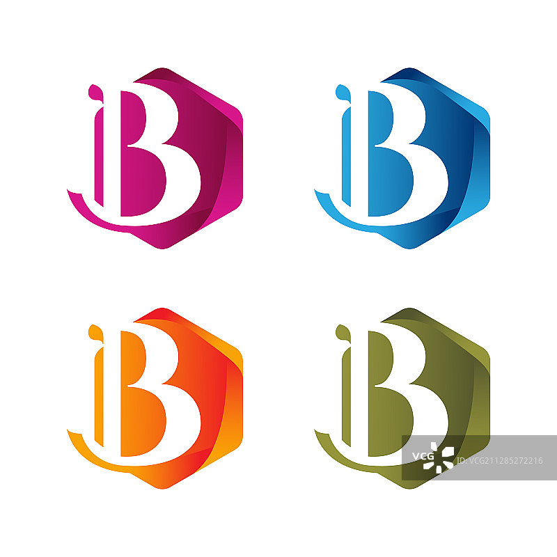 精美双色B标图片素材