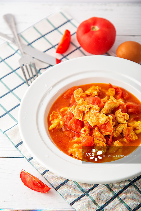 家常菜西红柿炒鸡蛋图片素材