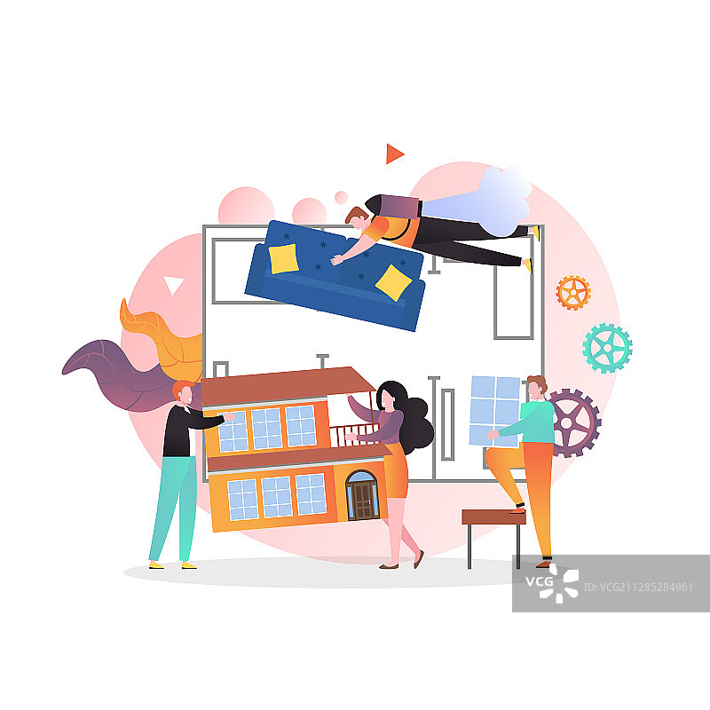 网页banner室内设计概念图片素材