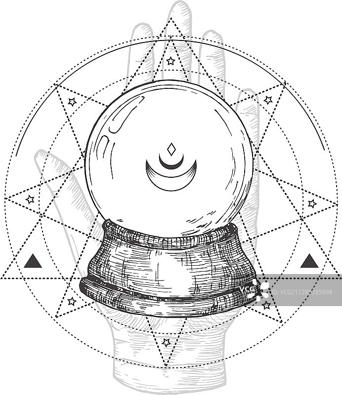 复古风格的神秘抽象符号标志图片素材